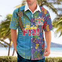Personalised Fijian Coral Reef Hawaiian Shirt with Traditional Tapa Pattern Split Style LT03 - Polynesian Pride