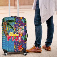 Fijian Coral Reef Luggage Cover with Traditional Tapa Pattern Split Style LT03 Multicolor - Polynesian Pride