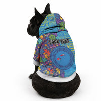 Personalised Fijian Coral Reef Pet Hoodie with Traditional Tapa Pattern Split Style LT03 - Polynesian Pride