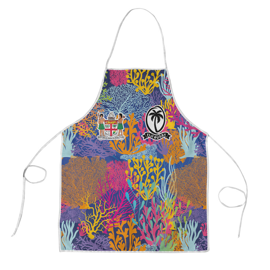 Fijian Rugby Apron Colorful Coral Reef Pre Match Design LT03 Multicolor - Polynesian Pride
