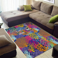 Fijian Rugby Area Rug Colorful Coral Reef Pre Match Design LT03 - Polynesian Pride