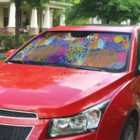 Fijian Rugby Auto Sun Shade Colorful Coral Reef Pre Match Design LT03 - Polynesian Pride