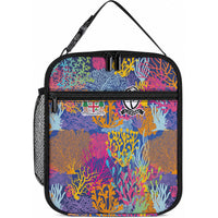 Fijian Rugby Lunch Bag Colorful Coral Reef Pre Match Design LT03 10.2 × 8.3 × 4.3 inch Multicolor - Polynesian Pride