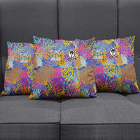 Fijian Rugby Pillow Cover Colorful Coral Reef Pre Match Design LT03 - Polynesian Pride