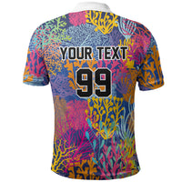 Custom Fijian Rugby Polo Shirt Colorful Coral Reef Pre Match Design LT03 - Polynesian Pride