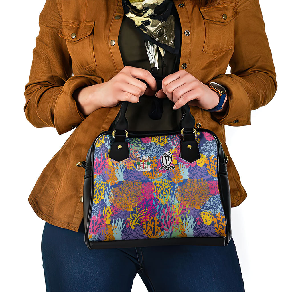 Fijian Rugby Shoulder Handbag Colorful Coral Reef Pre Match Design LT03 - Polynesian Pride