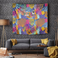 Fijian Rugby Tapestry Colorful Coral Reef Pre Match Design LT03 Multicolor - Polynesian Pride