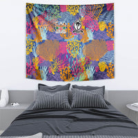 Fijian Rugby Tapestry Colorful Coral Reef Pre Match Design LT03 - Polynesian Pride