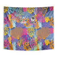 Fijian Rugby Tapestry Colorful Coral Reef Pre Match Design LT03 - Polynesian Pride