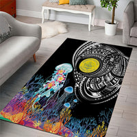 Palau Jellyfish Area Rug Coral Reef with Polynesian Pattern LT03 - Polynesian Pride