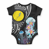 Palau Jellyfish Baby Onesie Coral Reef with Polynesian Pattern LT03 - Polynesian Pride