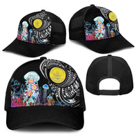 Palau Jellyfish Baseball Net Cap Coral Reef with Polynesian Pattern LT03 - Polynesian Pride