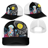 Palau Jellyfish Baseball Net Cap Coral Reef with Polynesian Pattern LT03 - Polynesian Pride