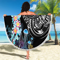 Palau Jellyfish Beach Blanket Coral Reef with Polynesian Pattern LT03 - Polynesian Pride