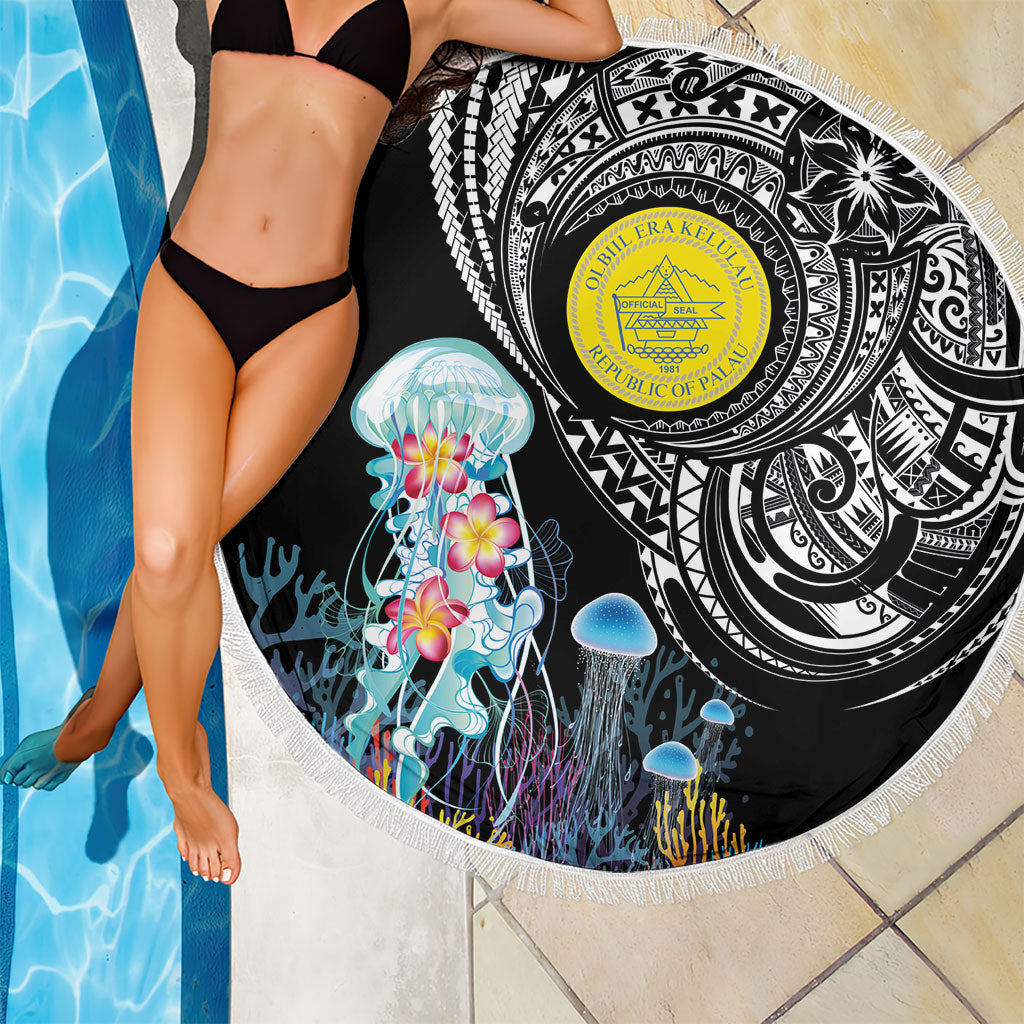 Palau Jellyfish Beach Blanket Coral Reef with Polynesian Pattern LT03 - Polynesian Pride
