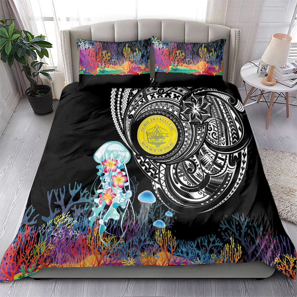 Palau Jellyfish Bedding Set Coral Reef with Polynesian Pattern LT03 - Polynesian Pride