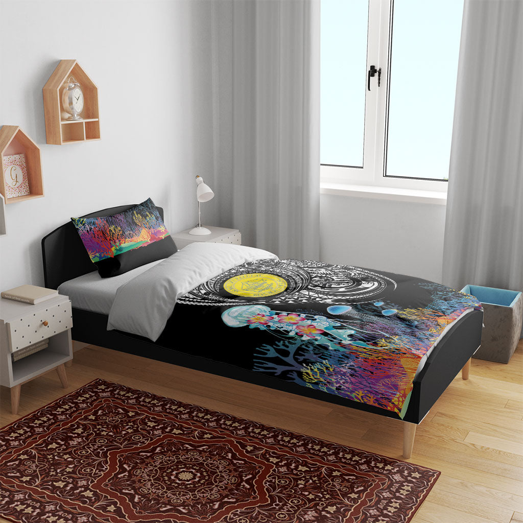 Palau Jellyfish Bedding Set Coral Reef with Polynesian Pattern LT03 - Polynesian Pride