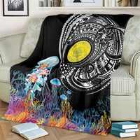 Palau Jellyfish Blanket Coral Reef with Polynesian Pattern LT03 - Polynesian Pride