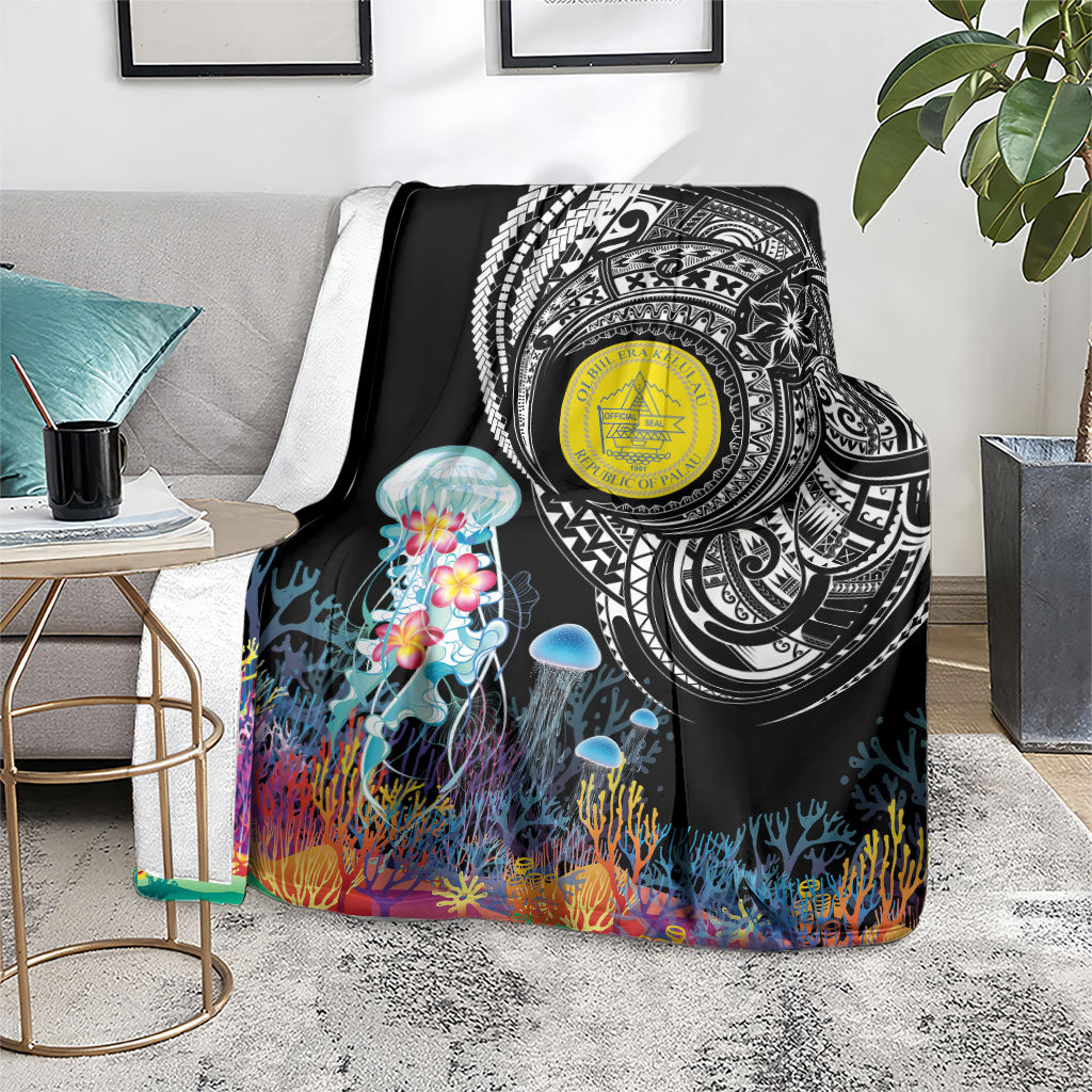 Palau Jellyfish Blanket Coral Reef with Polynesian Pattern LT03 - Polynesian Pride
