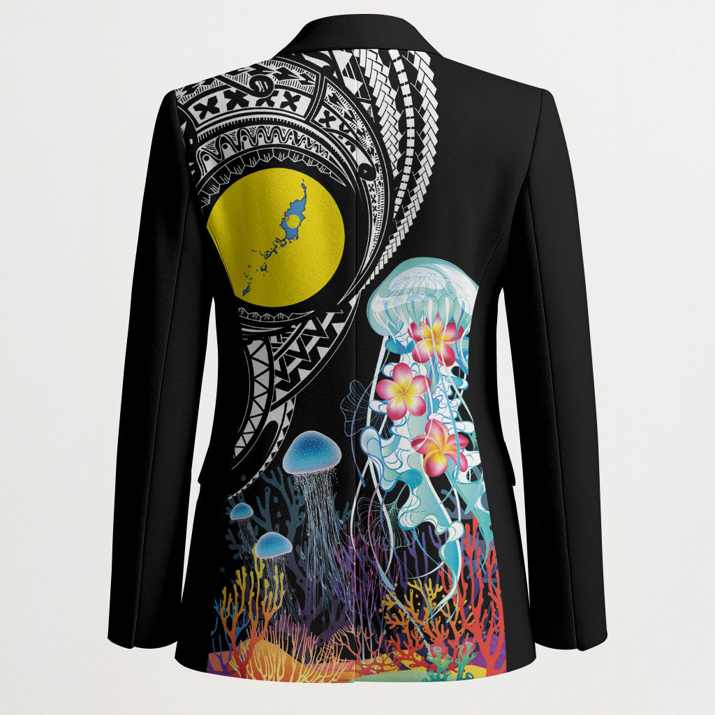 Palau Jellyfish Blazer Coral Reef with Polynesian Pattern LT03 - Polynesian Pride
