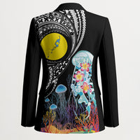 Palau Jellyfish Blazer Coral Reef with Polynesian Pattern LT03 - Polynesian Pride