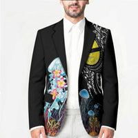 Palau Jellyfish Blazer Coral Reef with Polynesian Pattern LT03 - Polynesian Pride