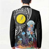 Palau Jellyfish Blazer Coral Reef with Polynesian Pattern LT03 - Polynesian Pride
