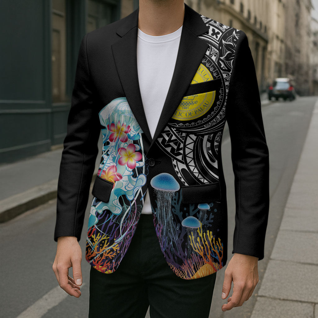 Palau Jellyfish Blazer Coral Reef with Polynesian Pattern LT03 - Polynesian Pride