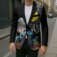 Palau Jellyfish Blazer Coral Reef with Polynesian Pattern LT03 - Polynesian Pride