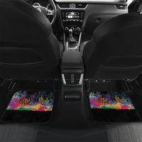 Palau Jellyfish Car Mats Coral Reef with Polynesian Pattern LT03 Set 2pcs - Back Black - Polynesian Pride