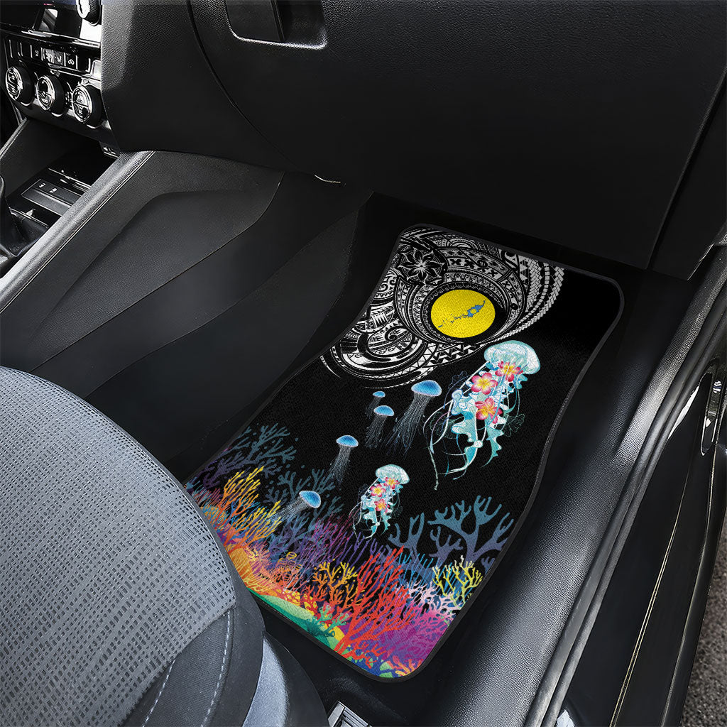 Palau Jellyfish Car Mats Coral Reef with Polynesian Pattern LT03 - Polynesian Pride