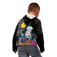 Palau Jellyfish Kid Hoodie Coral Reef with Polynesian Pattern LT03 - Polynesian Pride