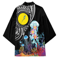 Palau Jellyfish Kimono Coral Reef with Polynesian Pattern LT03 - Polynesian Pride
