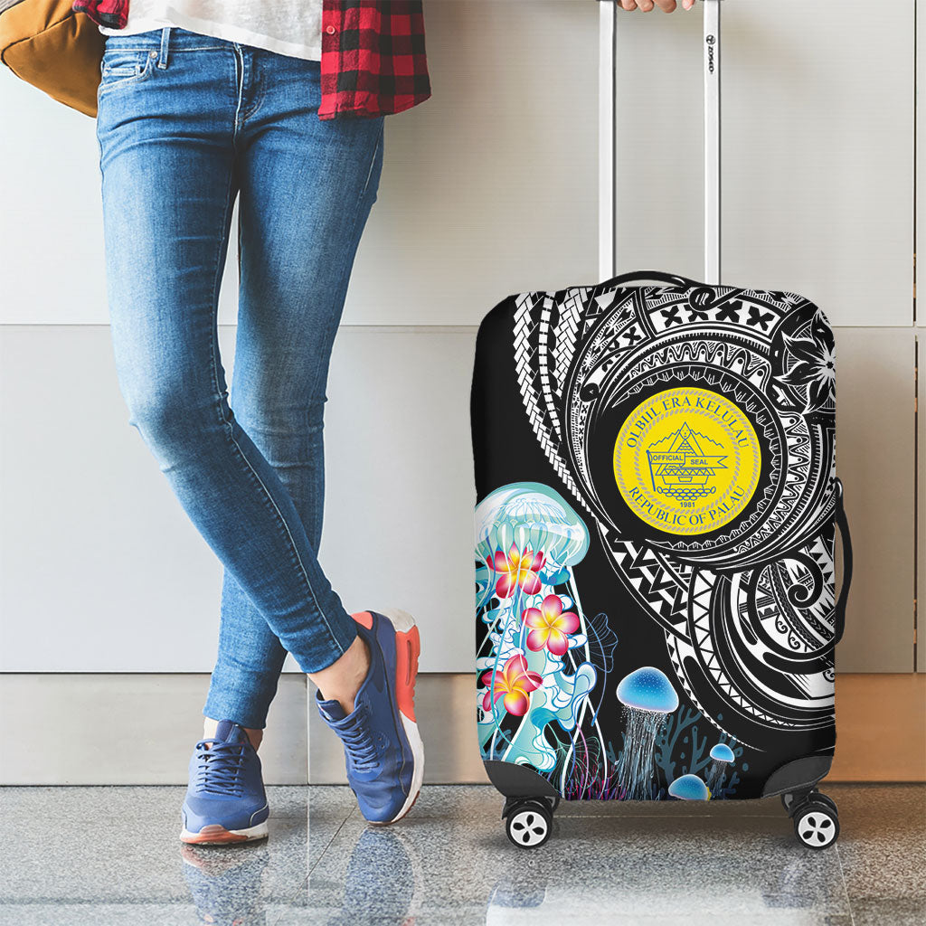 Palau Jellyfish Luggage Cover Coral Reef with Polynesian Pattern LT03 - Polynesian Pride