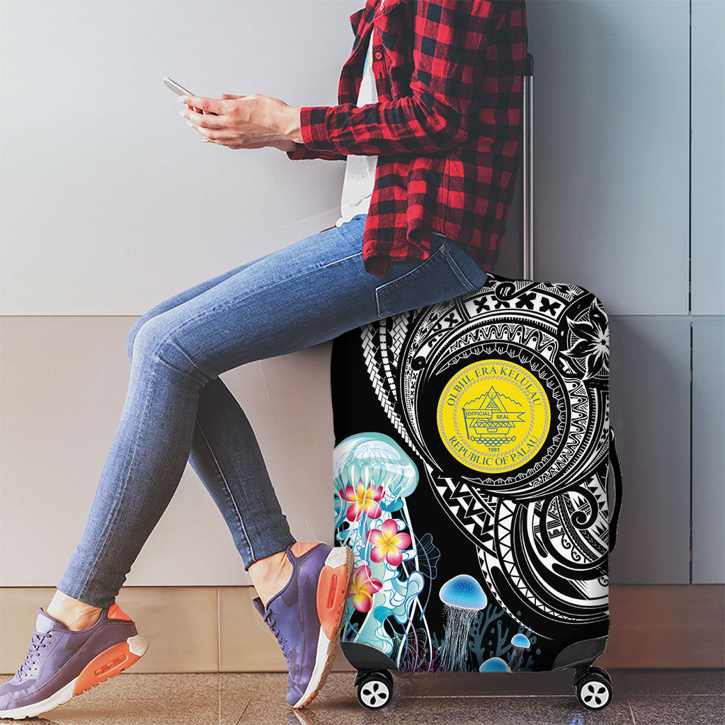 Palau Jellyfish Luggage Cover Coral Reef with Polynesian Pattern LT03 - Polynesian Pride