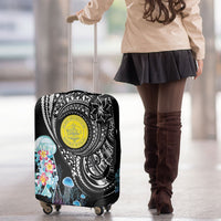 Palau Jellyfish Luggage Cover Coral Reef with Polynesian Pattern LT03 - Polynesian Pride