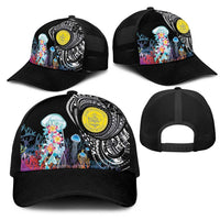 Palau Jellyfish Mesh Trucker Cap Coral Reef with Polynesian Pattern LT03 - Polynesian Pride