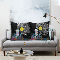 Palau Jellyfish Pillow Cover Coral Reef with Polynesian Pattern LT03 - Polynesian Pride