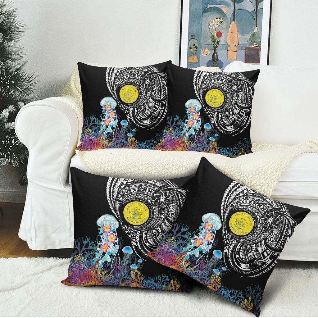 Palau Jellyfish Pillow Cover Coral Reef with Polynesian Pattern LT03 - Polynesian Pride