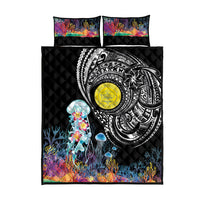 Palau Jellyfish Quilt Bed Set Coral Reef with Polynesian Pattern LT03 - Polynesian Pride