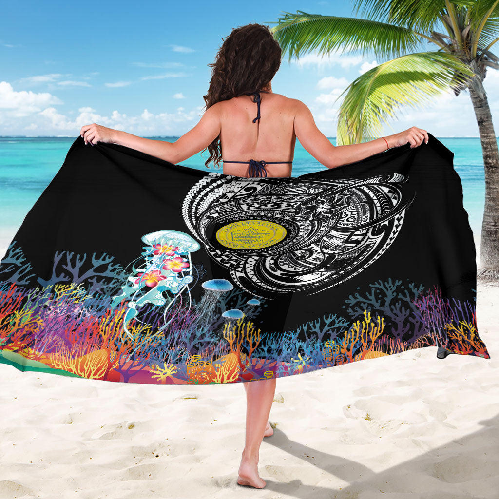 Palau Jellyfish Sarong Coral Reef with Polynesian Pattern LT03 - Polynesian Pride