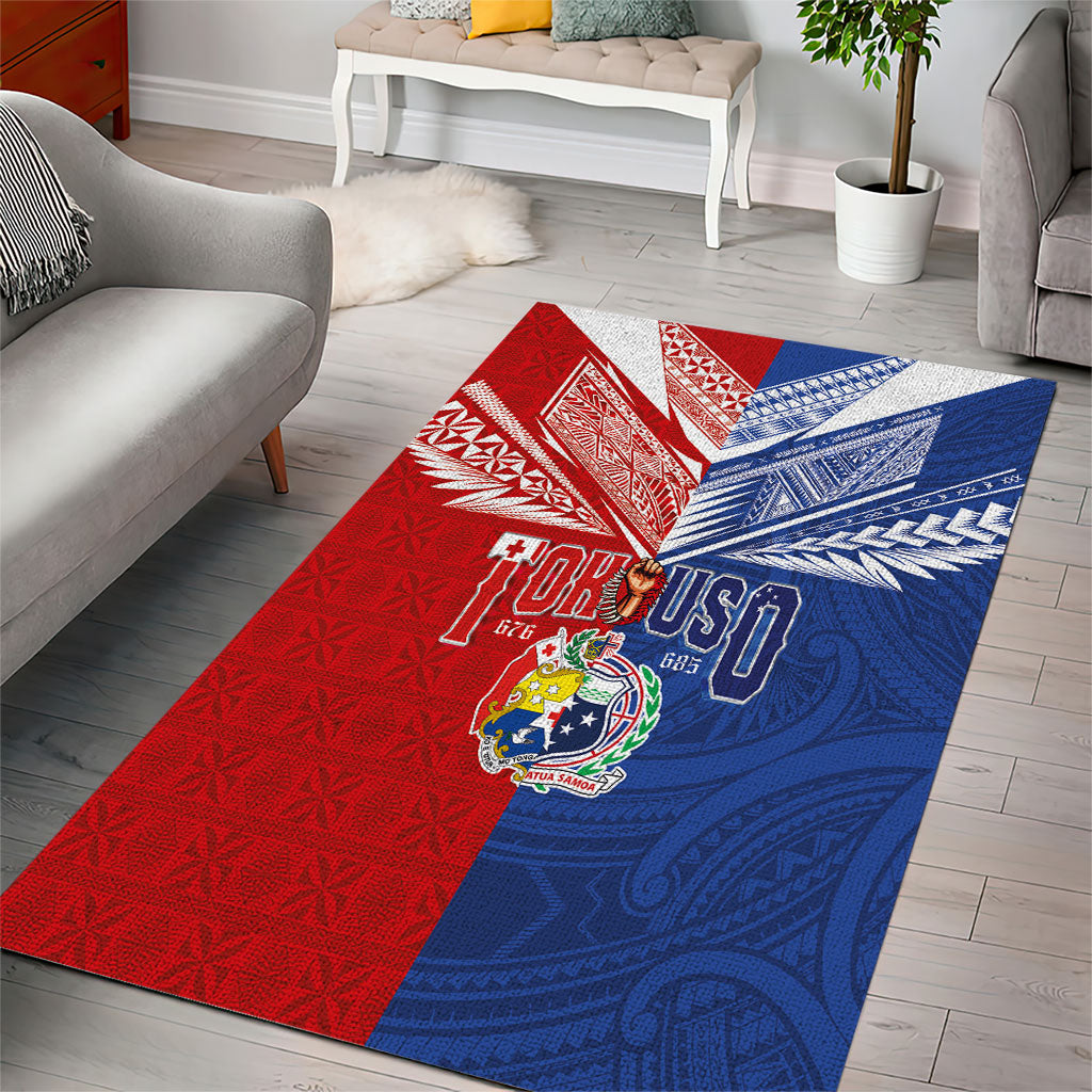 Tokouso Tonga Samoa Area Rug Proud of Brotherhood LT03 - Polynesian Pride