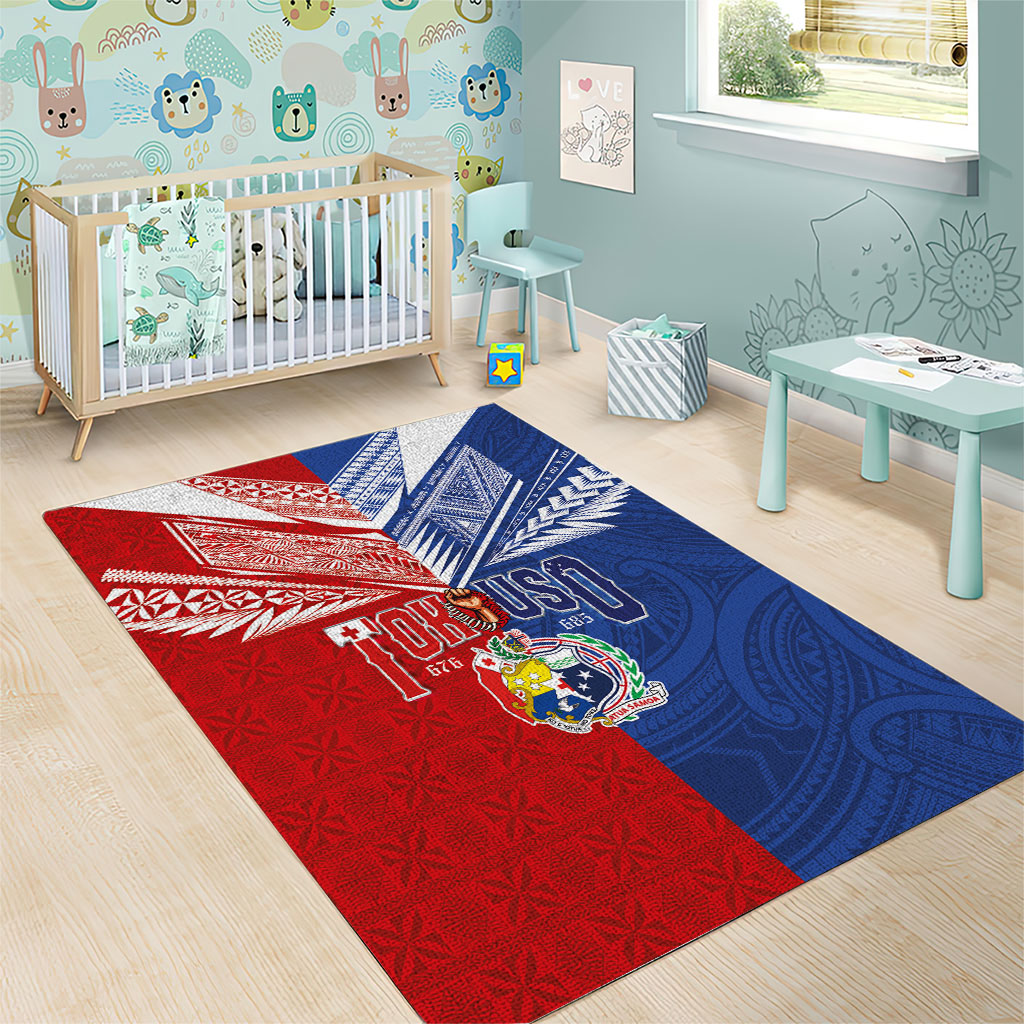 Tokouso Tonga Samoa Area Rug Proud of Brotherhood LT03 - Polynesian Pride