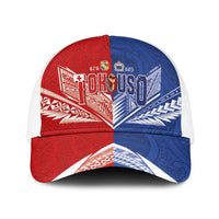 Tokouso Tonga and Samoa Baseball Net Cap Proud of Brotherhood LT03 One Size White Multicolor - Polynesian Pride