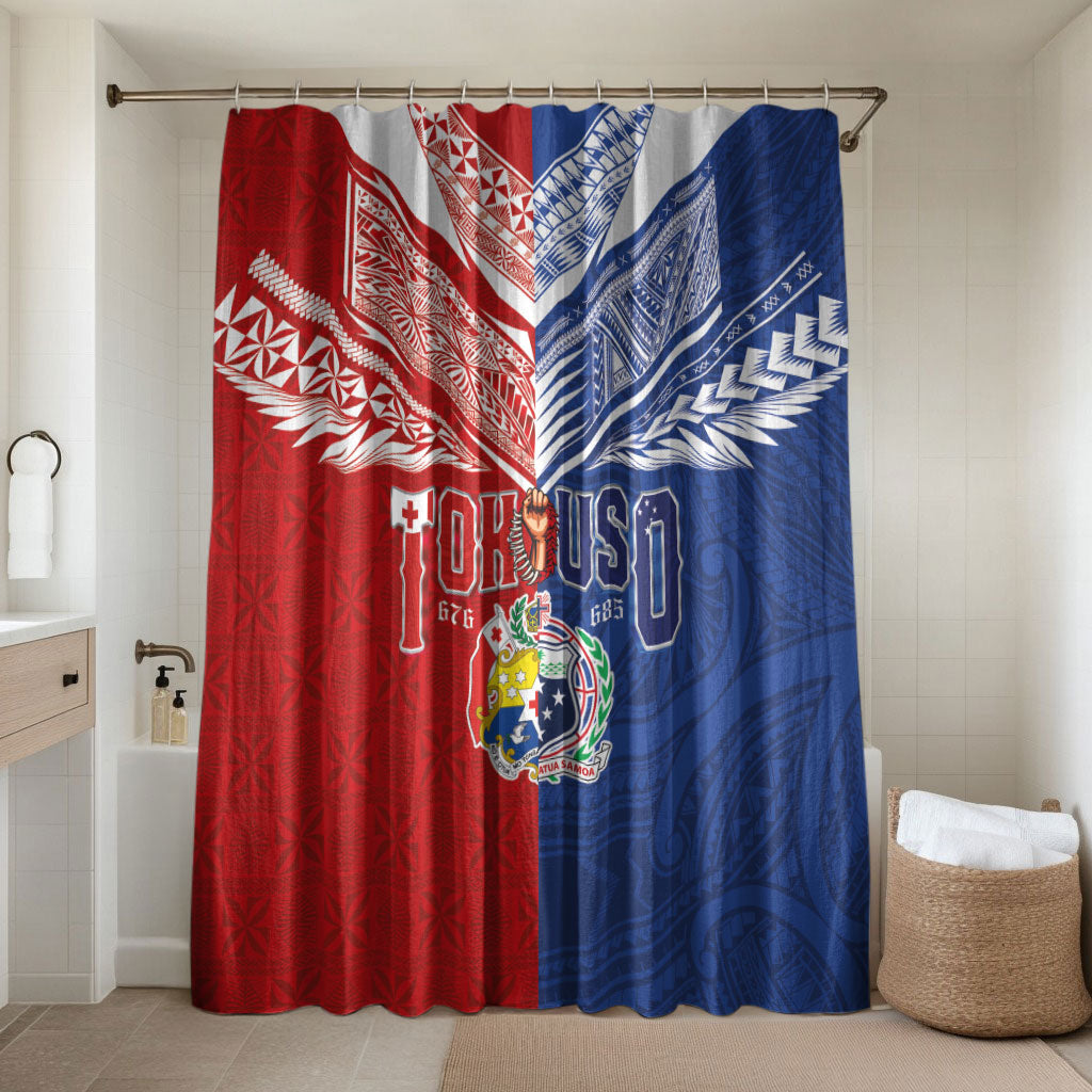 Tokouso Tonga Samoa Bathroom Set Proud of Brotherhood LT03 Shower Curtain Only Multicolor - Polynesian Pride