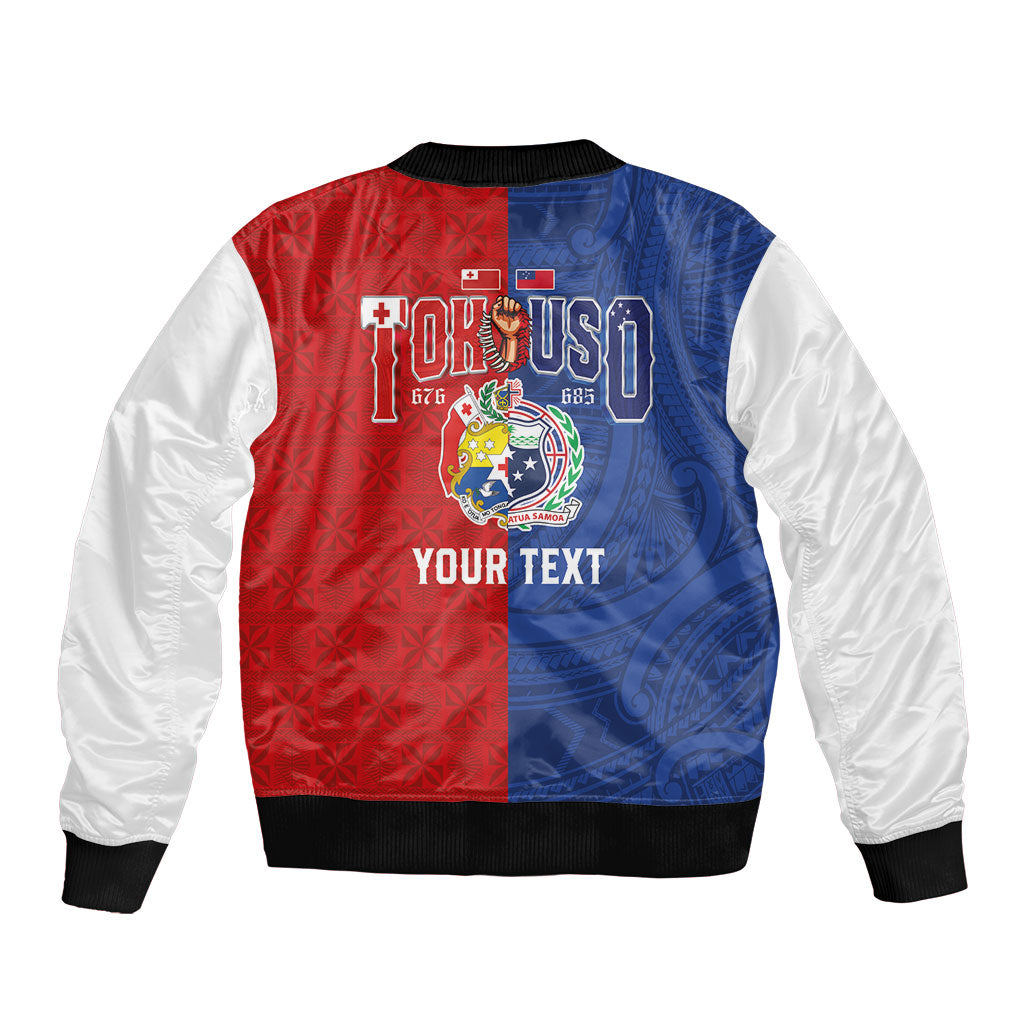 Personalised Tokouso Tonga Samoa Bomber Jacket Proud of Brotherhood LT03 - Polynesian Pride
