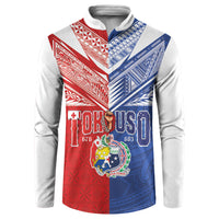 Personalised Tokouso Tonga Samoa Button Sweatshirt Proud of Brotherhood LT03 Multicolor - Polynesian Pride