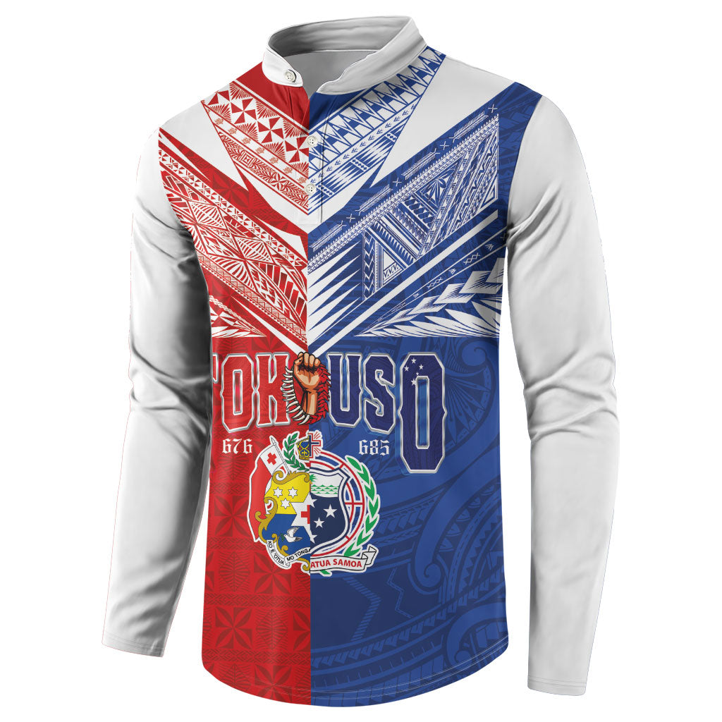 Personalised Tokouso Tonga Samoa Button Sweatshirt Proud of Brotherhood LT03 - Polynesian Pride