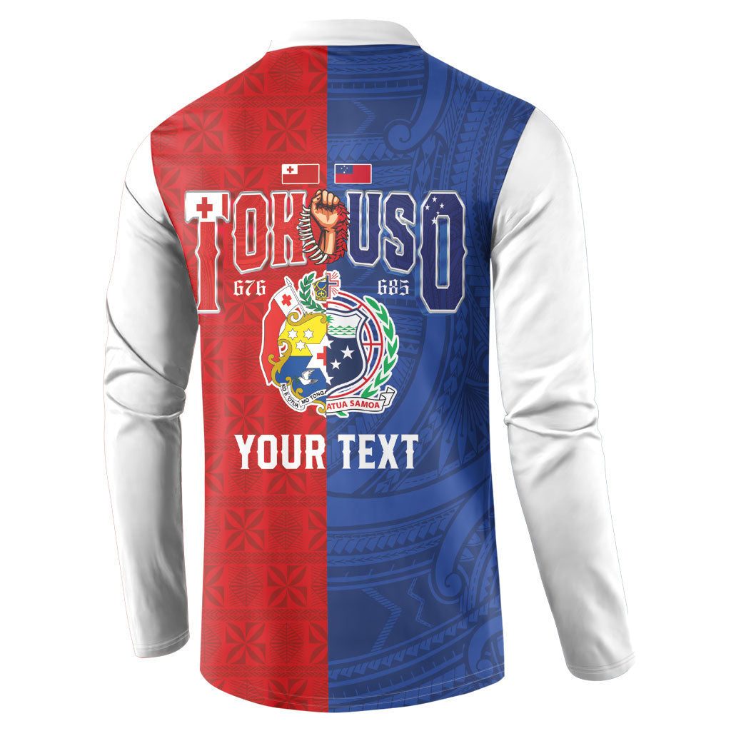 Personalised Tokouso Tonga Samoa Button Sweatshirt Proud of Brotherhood LT03 - Polynesian Pride