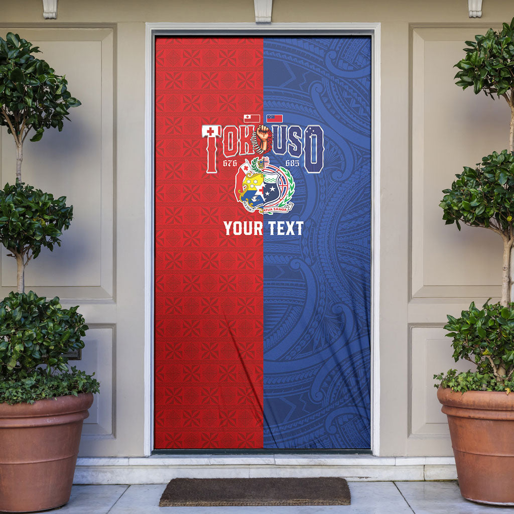 Personalised Tokouso Tonga Samoa Door Cover Proud of Brotherhood LT03 Multicolor - Polynesian Pride